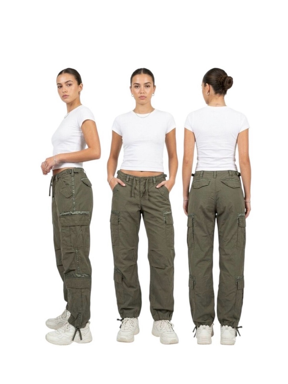 Vintage Abercrombie & Fitch Olive Cargo Pants with Utility Pockets